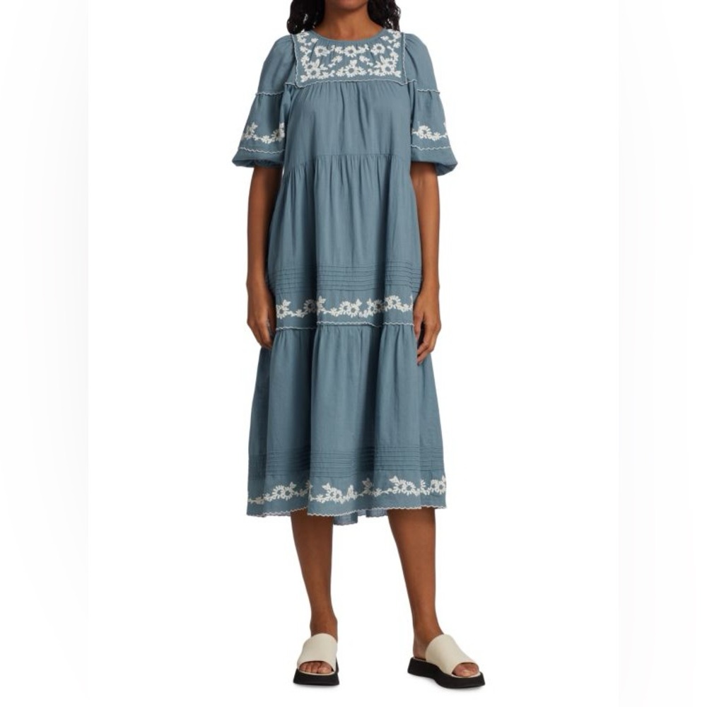 $425 The Great Heirloom Dress Blue size 0 New with tags